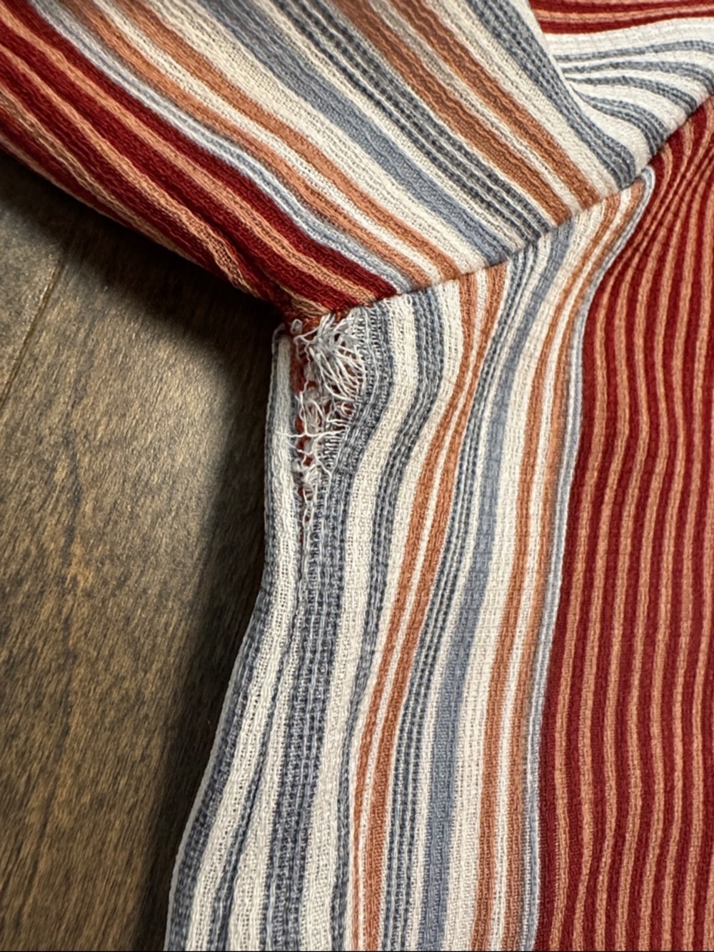 lavender field Anthropologie Fringe Wrap Strip Top - Picture 7 of 7